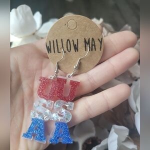 Willow May USA Red White Blue Earrings